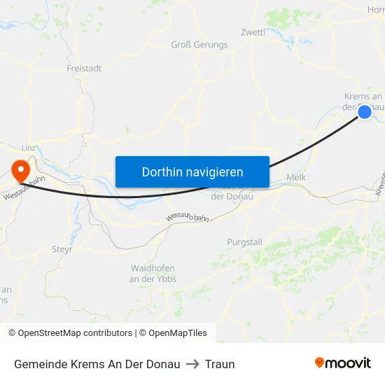 Gemeinde Krems An Der Donau to Traun map