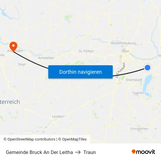 Gemeinde Bruck An Der Leitha to Traun map