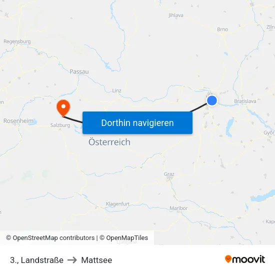 3., Landstraße to Mattsee map