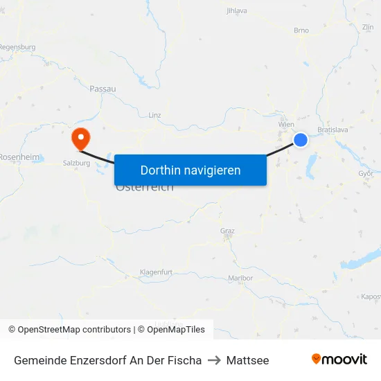 Gemeinde Enzersdorf An Der Fischa to Mattsee map