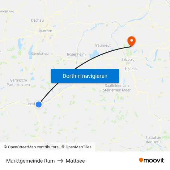 Marktgemeinde Rum to Mattsee map