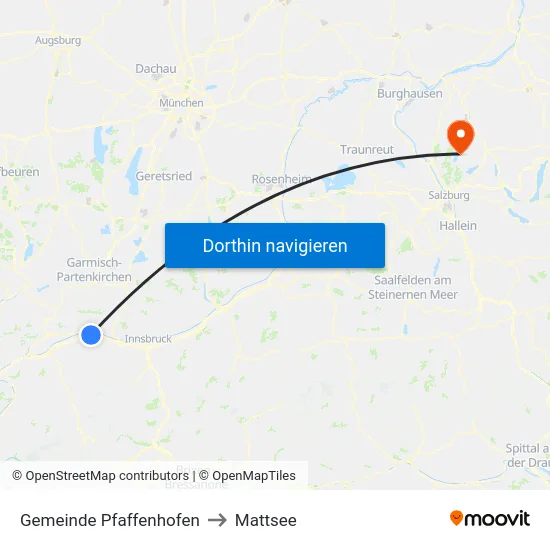 Gemeinde Pfaffenhofen to Mattsee map