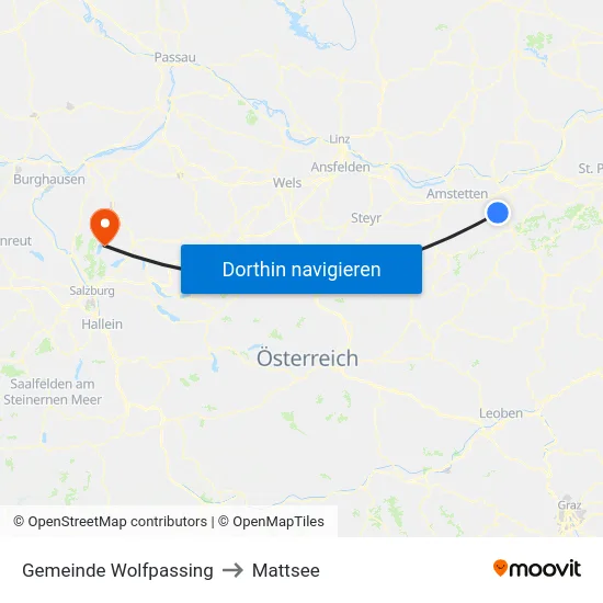 Gemeinde Wolfpassing to Mattsee map