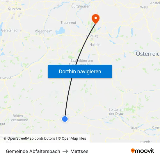 Gemeinde Abfaltersbach to Mattsee map