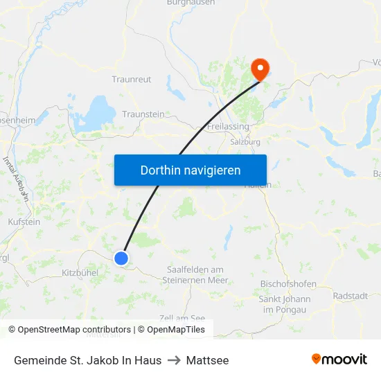 Gemeinde St. Jakob In Haus to Mattsee map