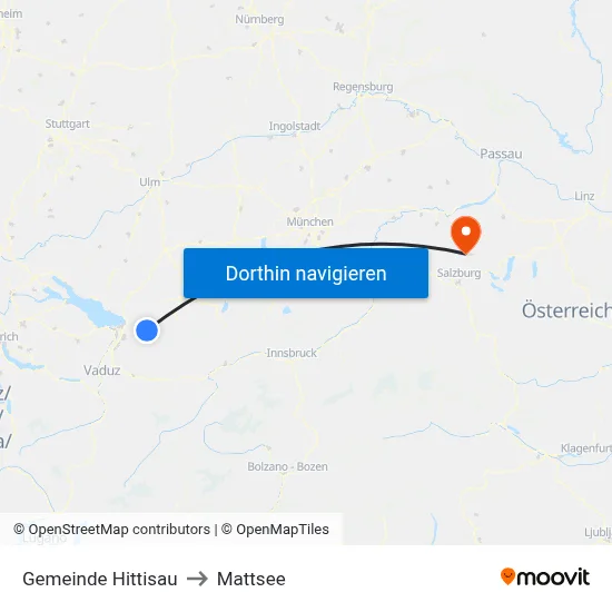 Gemeinde Hittisau to Mattsee map
