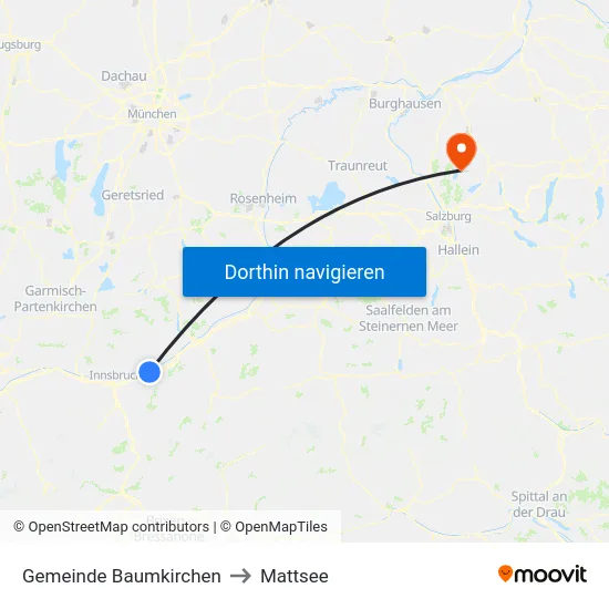 Gemeinde Baumkirchen to Mattsee map