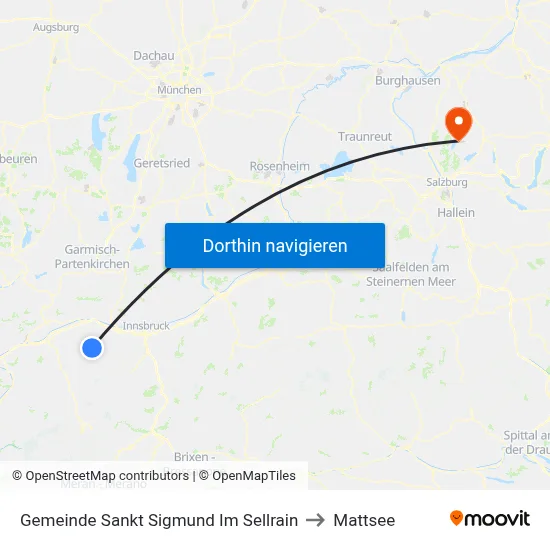 Gemeinde Sankt Sigmund Im Sellrain to Mattsee map