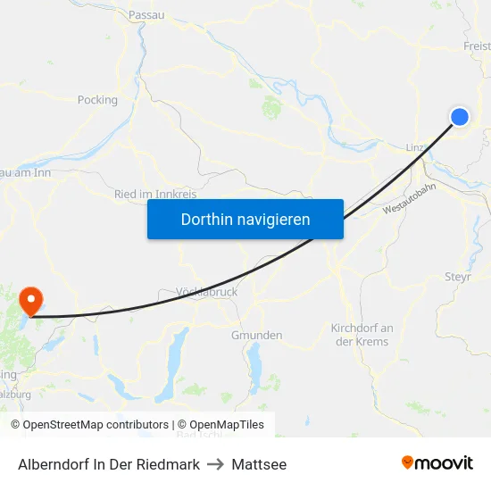 Alberndorf In Der Riedmark to Mattsee map