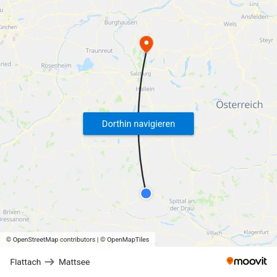 Flattach to Mattsee map