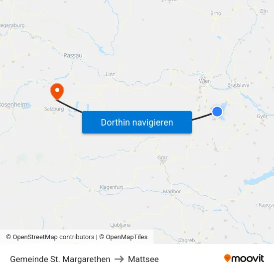 Gemeinde St. Margarethen to Mattsee map