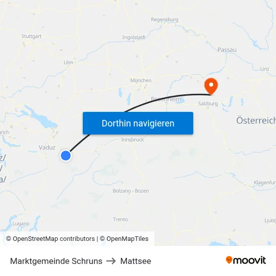 Marktgemeinde Schruns to Mattsee map