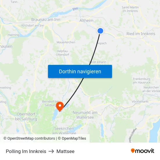 Polling Im Innkreis to Mattsee map