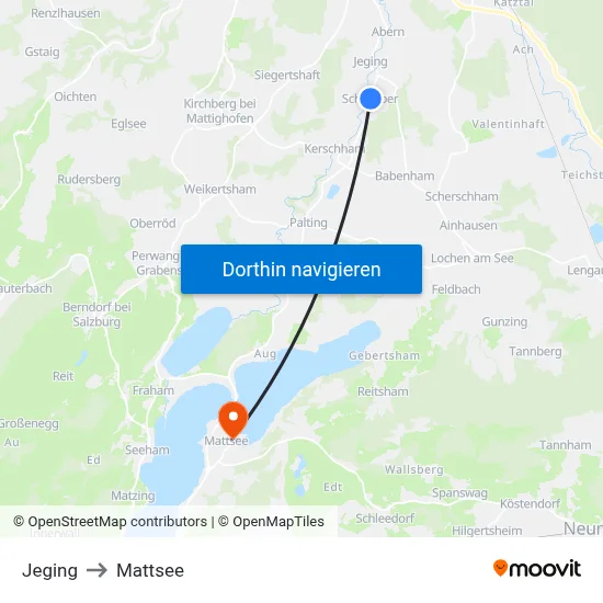 Jeging to Mattsee map