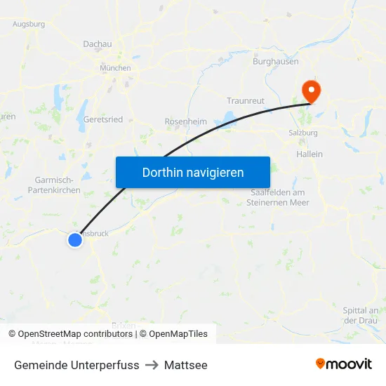 Gemeinde Unterperfuss to Mattsee map