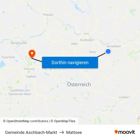 Gemeinde Aschbach-Markt to Mattsee map