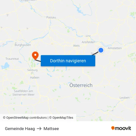 Gemeinde Haag to Mattsee map