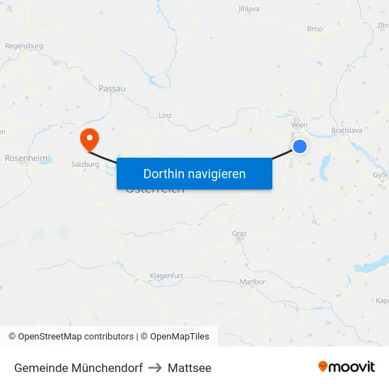 Gemeinde Münchendorf to Mattsee map