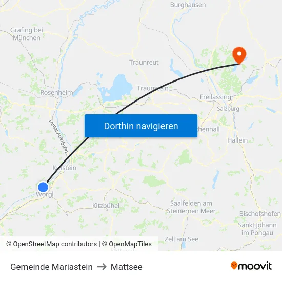 Gemeinde Mariastein to Mattsee map