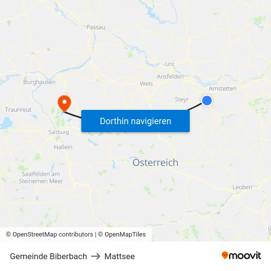 Gemeinde Biberbach to Mattsee map