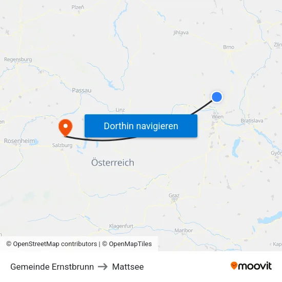Gemeinde Ernstbrunn to Mattsee map