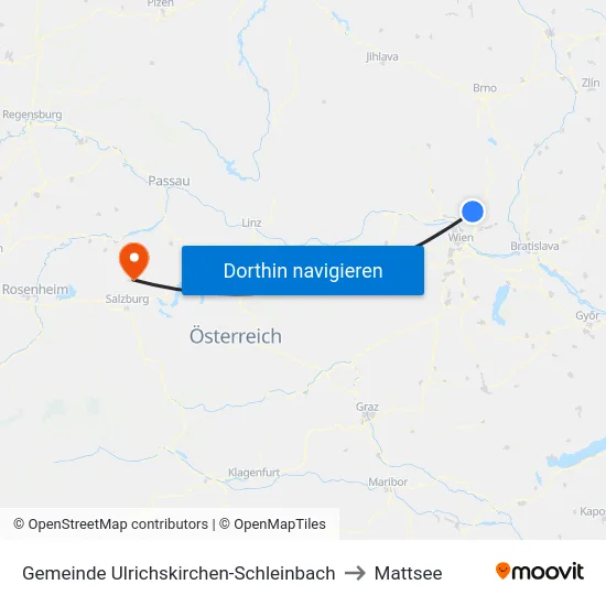 Gemeinde Ulrichskirchen-Schleinbach to Mattsee map