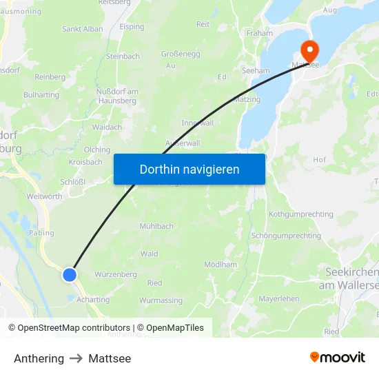 Anthering to Mattsee map