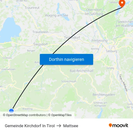 Gemeinde Kirchdorf In Tirol to Mattsee map