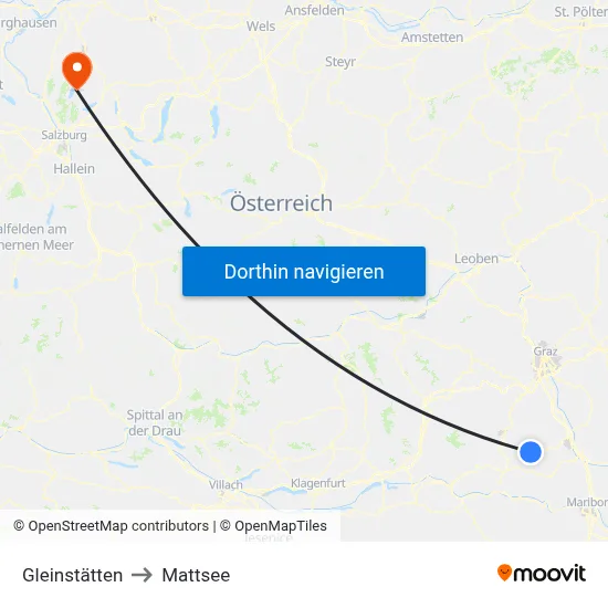 Gleinstätten to Mattsee map