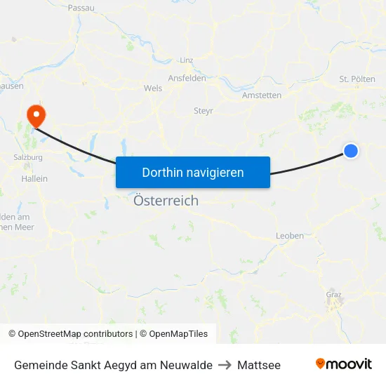 Gemeinde Sankt Aegyd am Neuwalde to Mattsee map