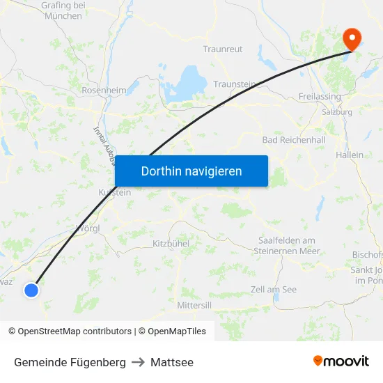 Gemeinde Fügenberg to Mattsee map