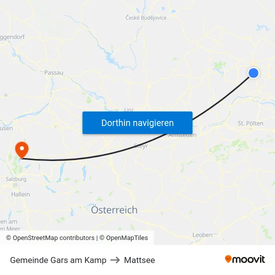 Gemeinde Gars am Kamp to Mattsee map