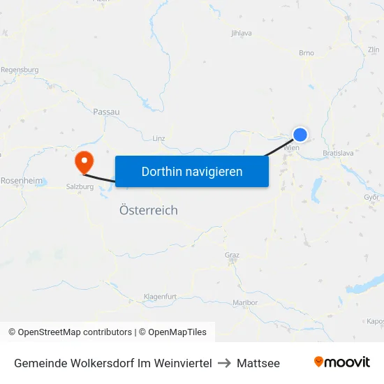 Gemeinde Wolkersdorf Im Weinviertel to Mattsee map