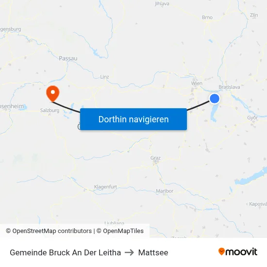 Gemeinde Bruck An Der Leitha to Mattsee map