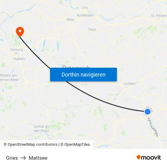 Gries to Mattsee map