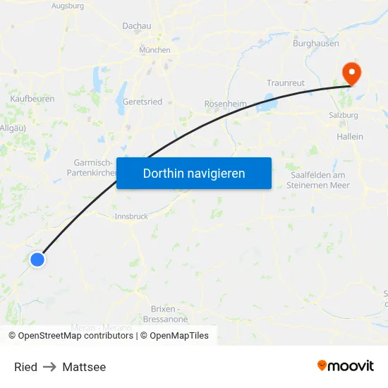 Ried to Mattsee map