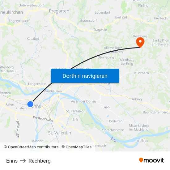 Enns to Rechberg map