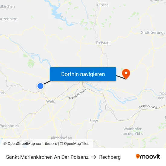 Sankt Marienkirchen An Der Polsenz to Rechberg map