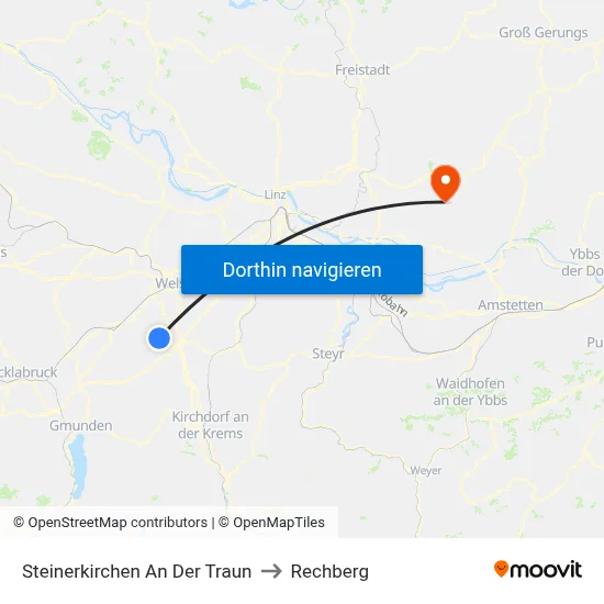 Steinerkirchen An Der Traun to Rechberg map
