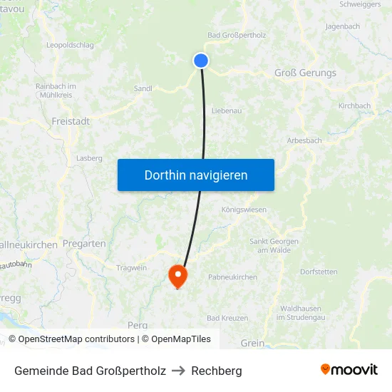 Gemeinde Bad Großpertholz to Rechberg map