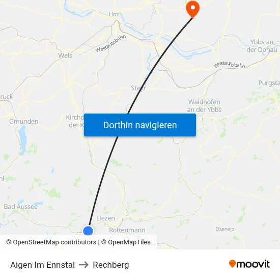 Aigen Im Ennstal to Rechberg map
