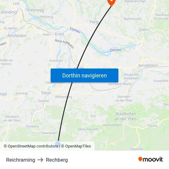 Reichraming to Rechberg map