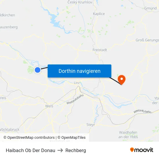 Haibach Ob Der Donau to Rechberg map