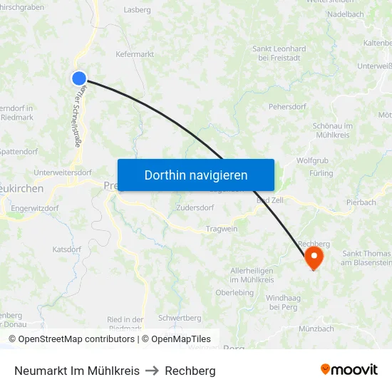 Neumarkt Im Mühlkreis to Rechberg map