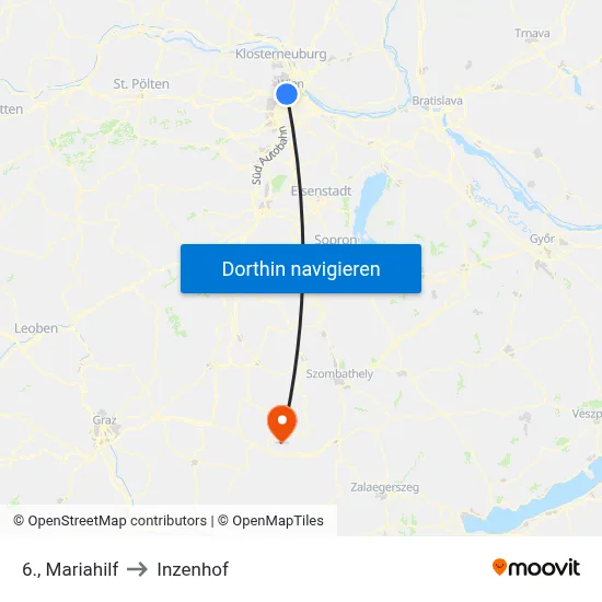 6., Mariahilf to Inzenhof map