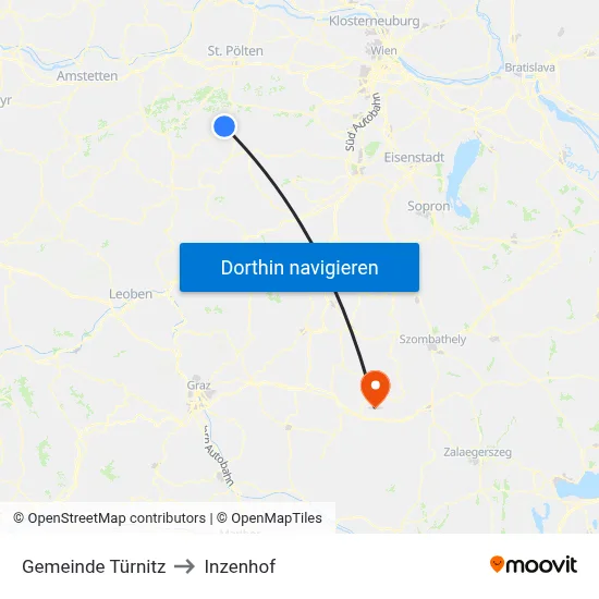Gemeinde Türnitz to Inzenhof map