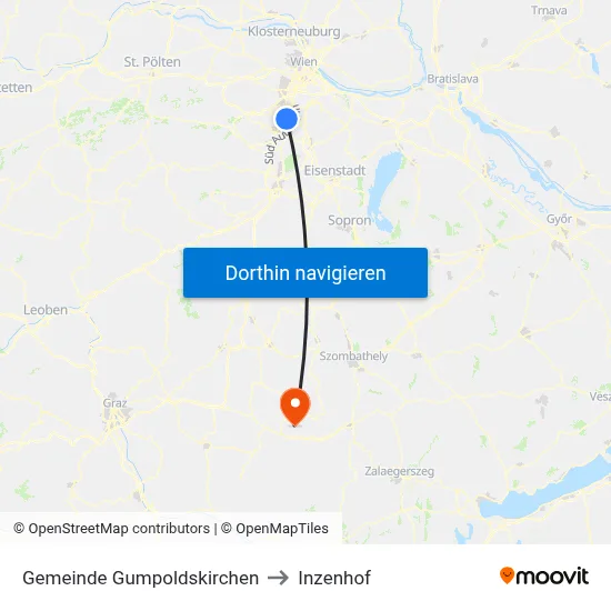 Gemeinde Gumpoldskirchen to Inzenhof map