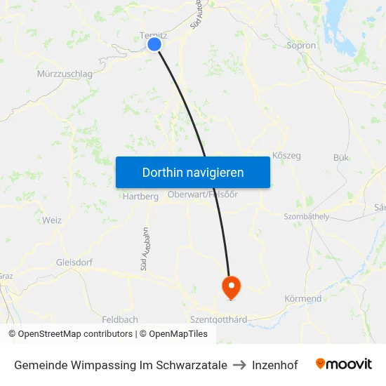 Gemeinde Wimpassing Im Schwarzatale to Inzenhof map