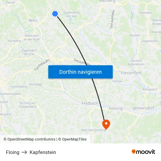 Floing to Kapfenstein map