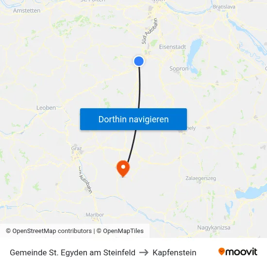 Gemeinde St. Egyden am Steinfeld to Kapfenstein map
